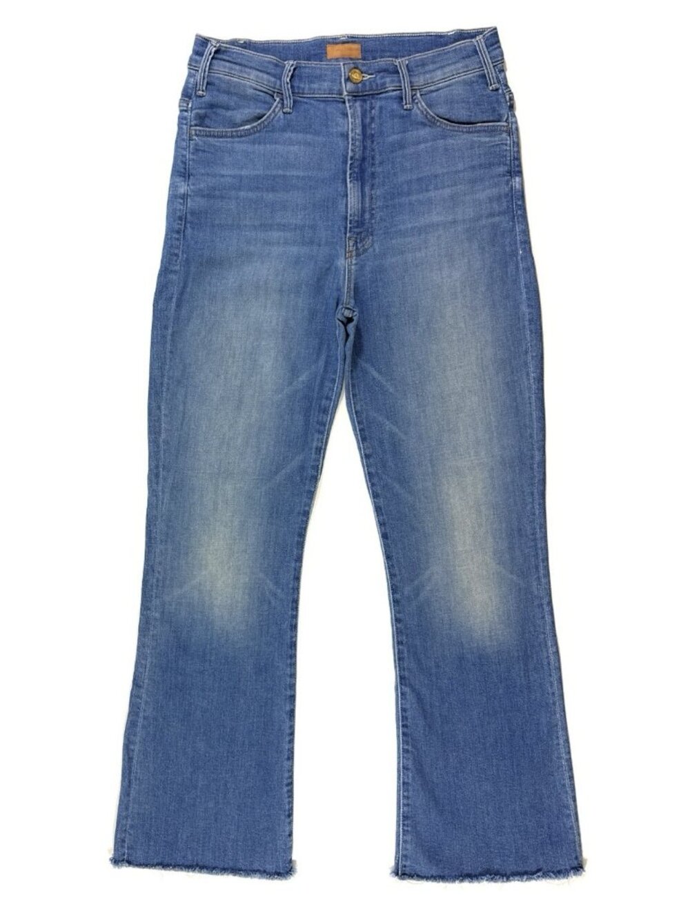 Mother The Hustler Ankle Fray Jeans Size 28 Shaken Not Stirred Stretch Denim